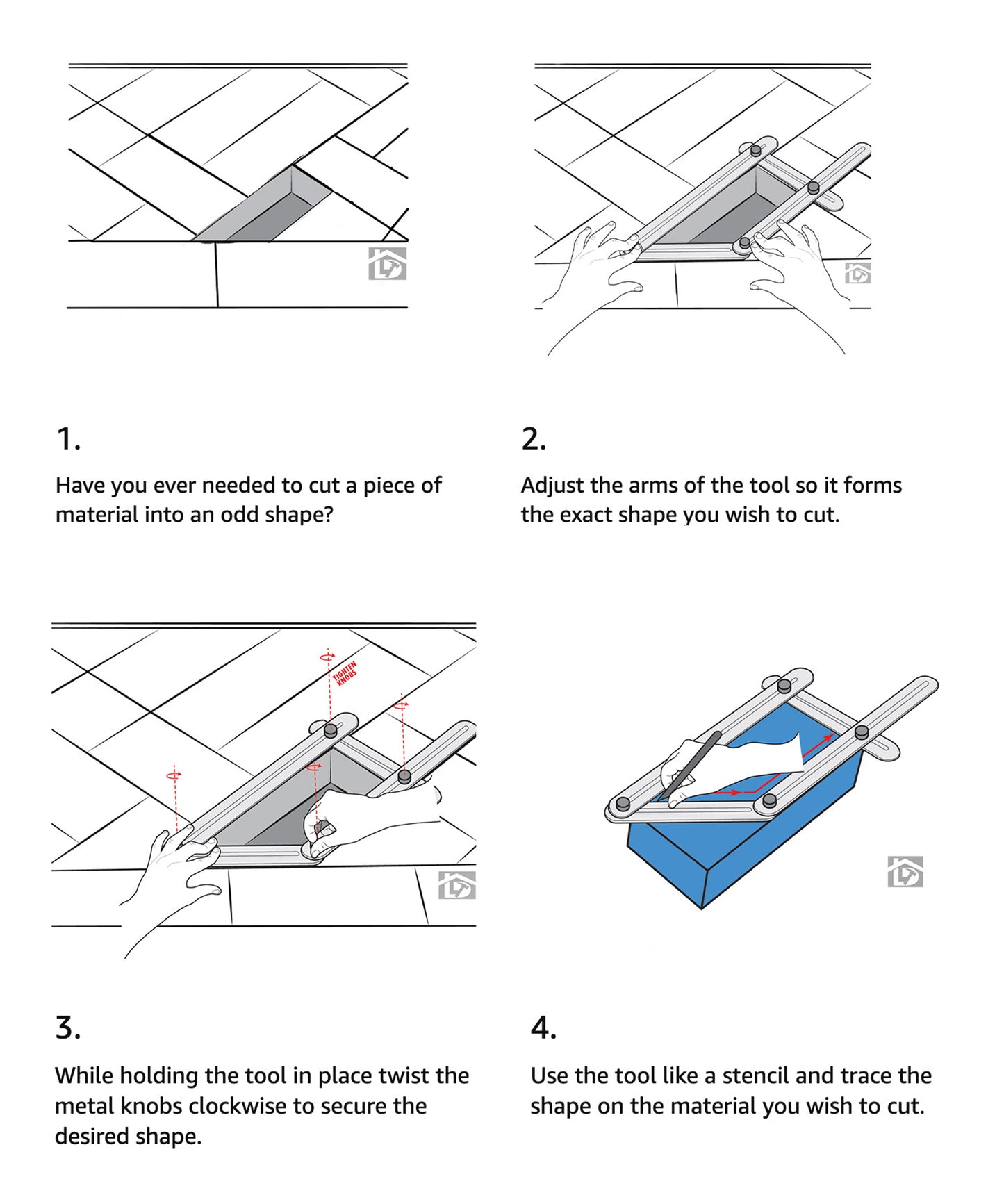 Braxtly Tools Easy Angle-ER Heavy Duty Template Tool for Measuring Angles
