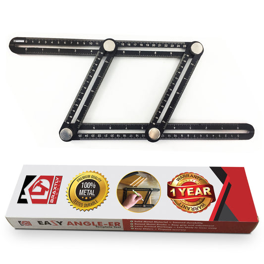 Braxtly Tools Easy Angle-ER Heavy Duty Template Tool for Measuring Angles