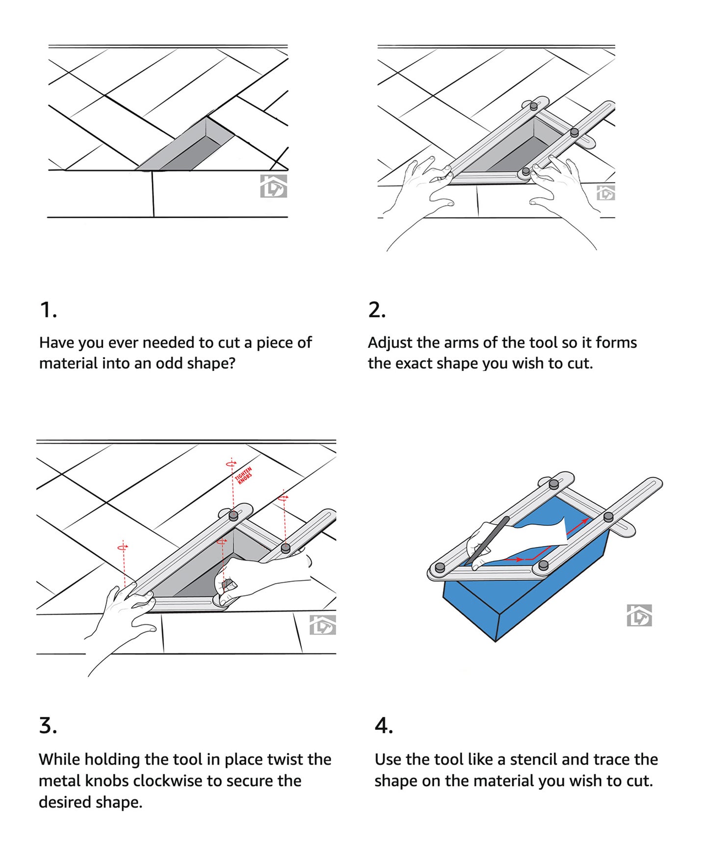 Braxtly Tools Easy Angle-ER Heavy Duty Template Tool for Measuring Angles